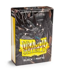 Dragon Shield Matte Japanese-Size Sleeves - Black - 60ct